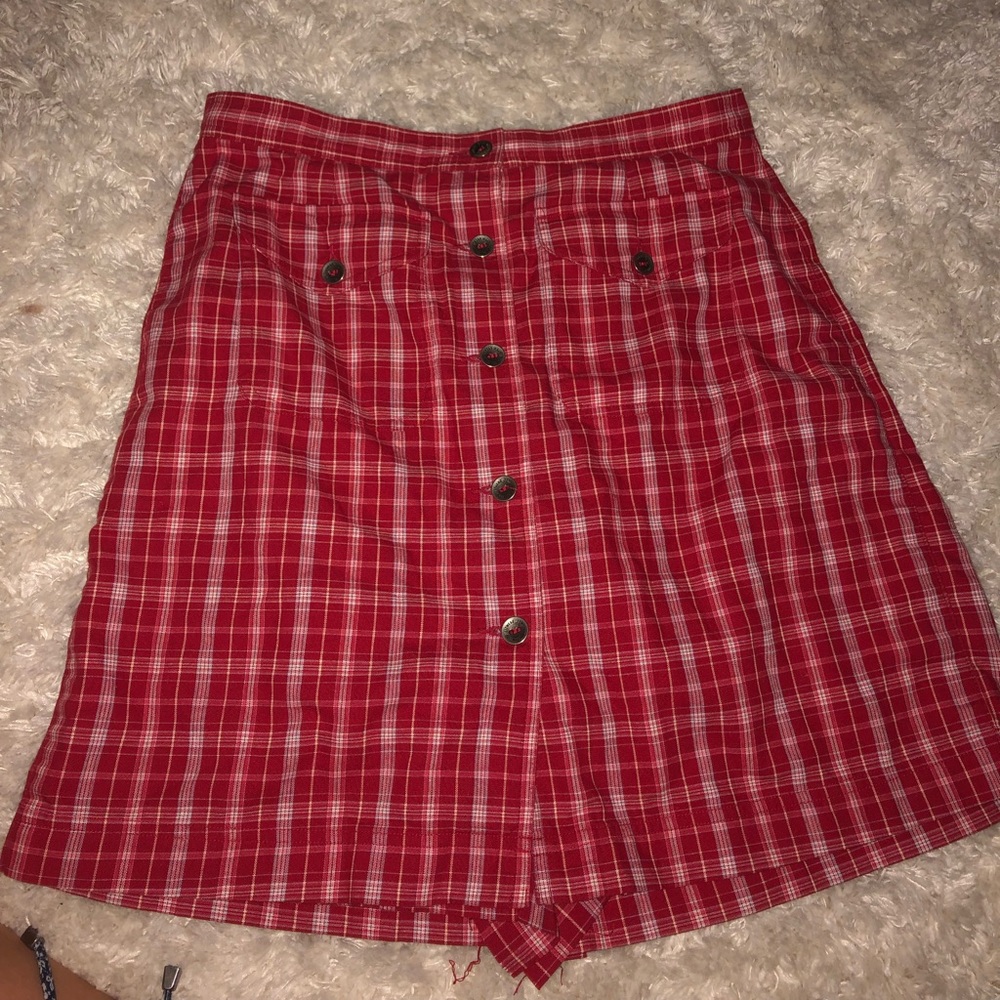 Plaid mini skirt